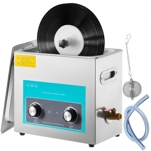 6 L Digitaler Ultraschall Schallplatten Reinigungsgerät Edelstahl, 33 X 18 X 28,5 Cm Ultraschallreinigungsgerät Ultraschallreiniger Ultraschallgerät Heizung Digital Brille Uhren Schmuck