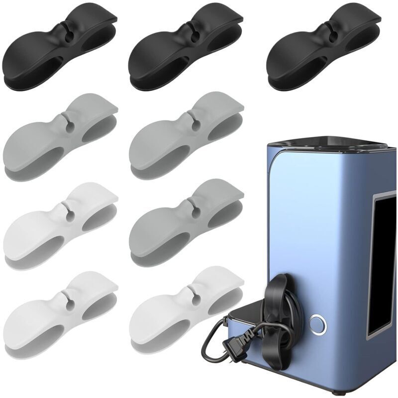 Kabelorganisator Für Haushaltsgeräte, Set Mit 9 Dreifarbigen Klebekabelbindern Für Kleingeräte, Kaffeemaschinen, Fritteusen, Entsafter