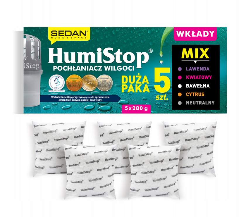 Humistop Dufteinsätze Für Luftentfeuchter, 5 Stück.