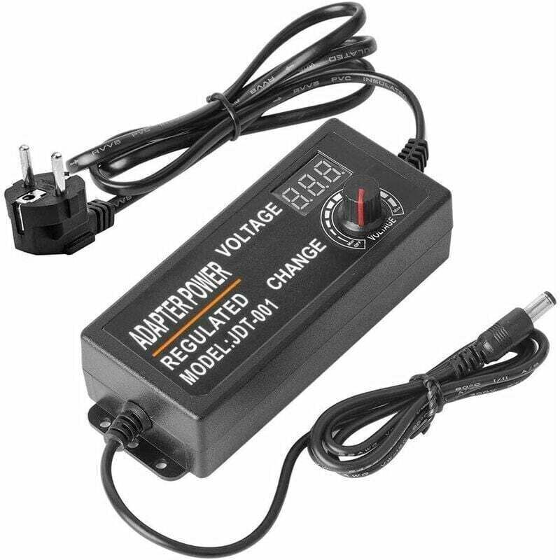 Einstellbarer Beleuchtungstransformator Dc 3–12 V, 5 A, 60 W Mit Schaltadapter – Für Led-streifen Ac 100–240 V