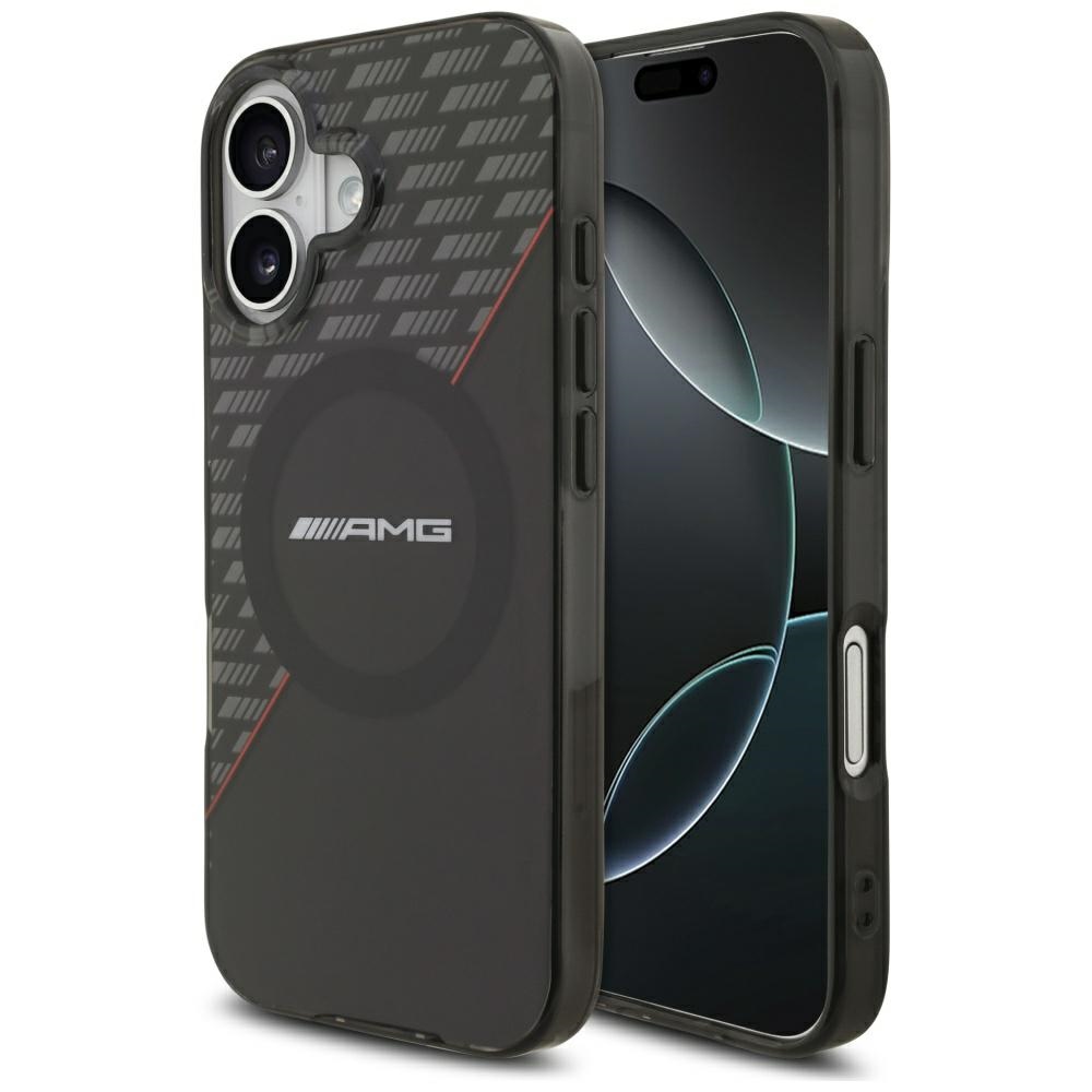 Amg Doppellagige, Transparente Rhombs Magsafe Hülle Für Iphone 17 Schwarz/rot