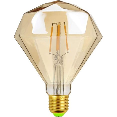Vintage Led-diamantlampe 4w 220/240v E27 2700k Warmweiße Led-filamentlampe [energieklasse D]