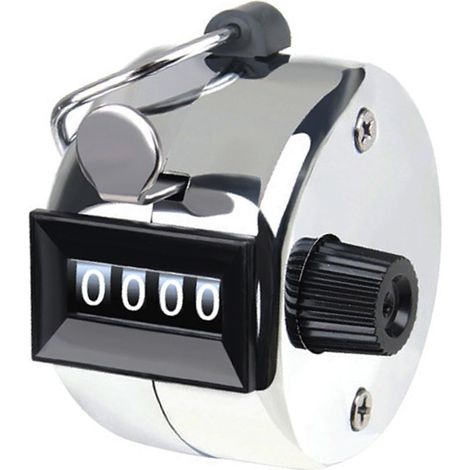 Manuelle Zähler, Handzähler Mit Fingerring, Mini-handzähler Aus Metall, 4-stelliger Klickzähler, Für Sport/training/schule/golf