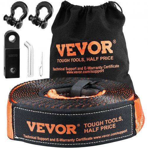 Abschleppseil, 7,6 X 914,4 Cm, Abschleppgurt Mit 13.608 Kg Abschleppgurt, 20.000 Kg D-ring-schäkeln, Schäkelempfänger Und Aufbewahrungstasche, Für Atvs, Jeeps, Geländefahrzeuge, Lkws