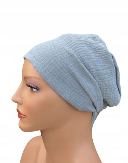 Aga 003 Damenschal Aus Musselin Für Den Sommer, Auch Als Turban Nach Der Chemotherapie Tragbar.