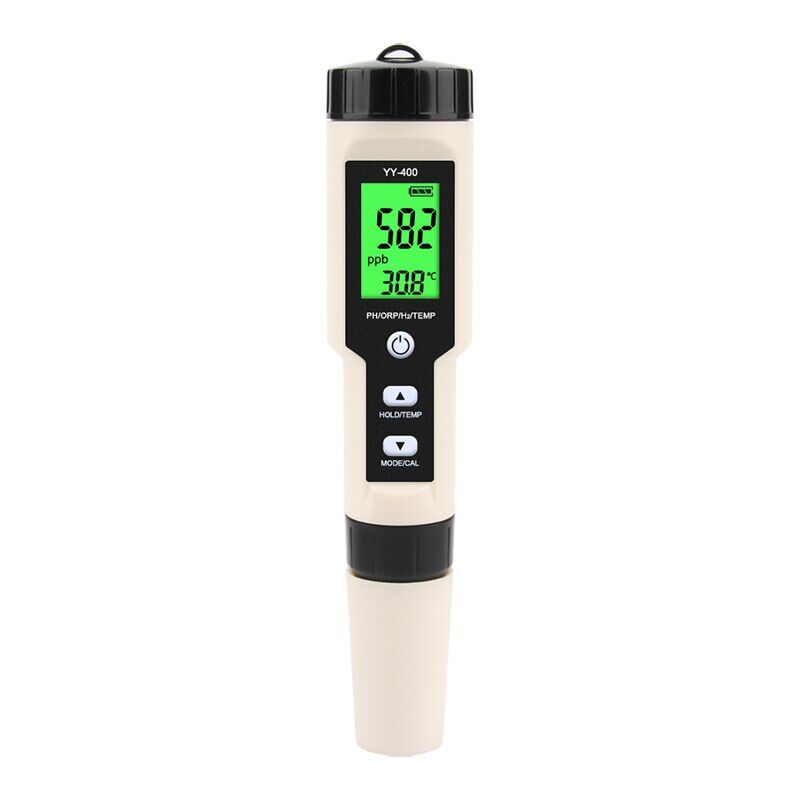 4-in-1-wasserqualitätstester Ph/orp/wasserstoffreich/temperatur Schutzklasse Ip67 Abs-material Schwarz/weiß