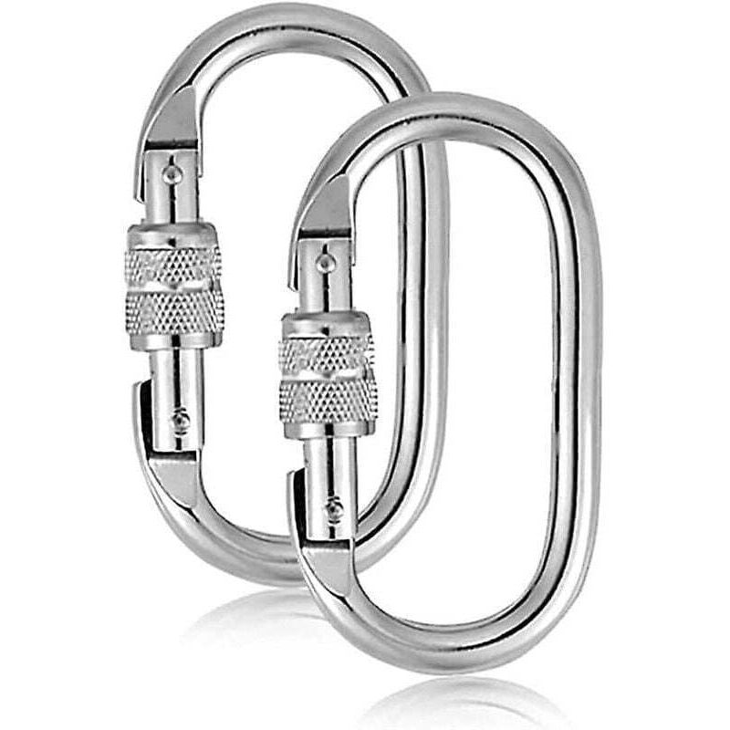 2-teilige 25 Kn Kletterkarabiner, O-ring-verschlusskarabiner Mit Spannern, Geeignet Zum Klettern, Abseilen Und Für Trinkflaschen