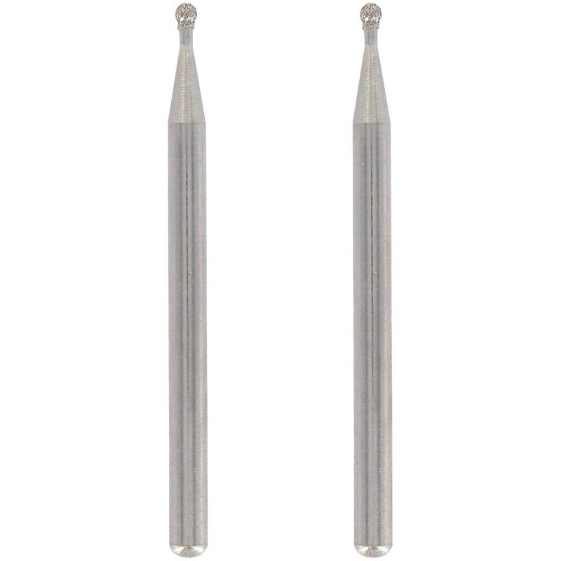 2er-set Diamantstifte, Runde Spitze, Arbeitsdurchmesser 2 Mm Zum Gravieren Und Schnitzen In Glas, Spiegel Und Keramik Mit Dem Dremel-multifunktionswerkzeug