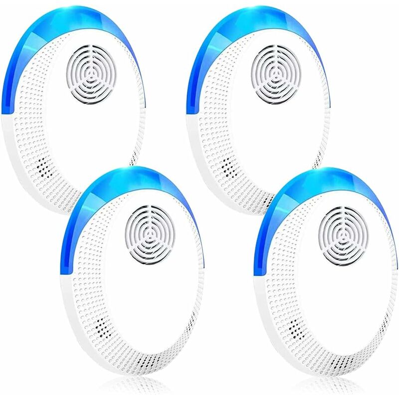Ultraschall-schädlingsvertreiber 4er-pack, Elektronischer Mäusevertreiber, Elektronischer Schädlingsbekämpfungsstecker Für Innenräume Gegen Mäuse, Kakerlaken, Ameisen, Fliegen, Mücken, Nagetiere, Unsc