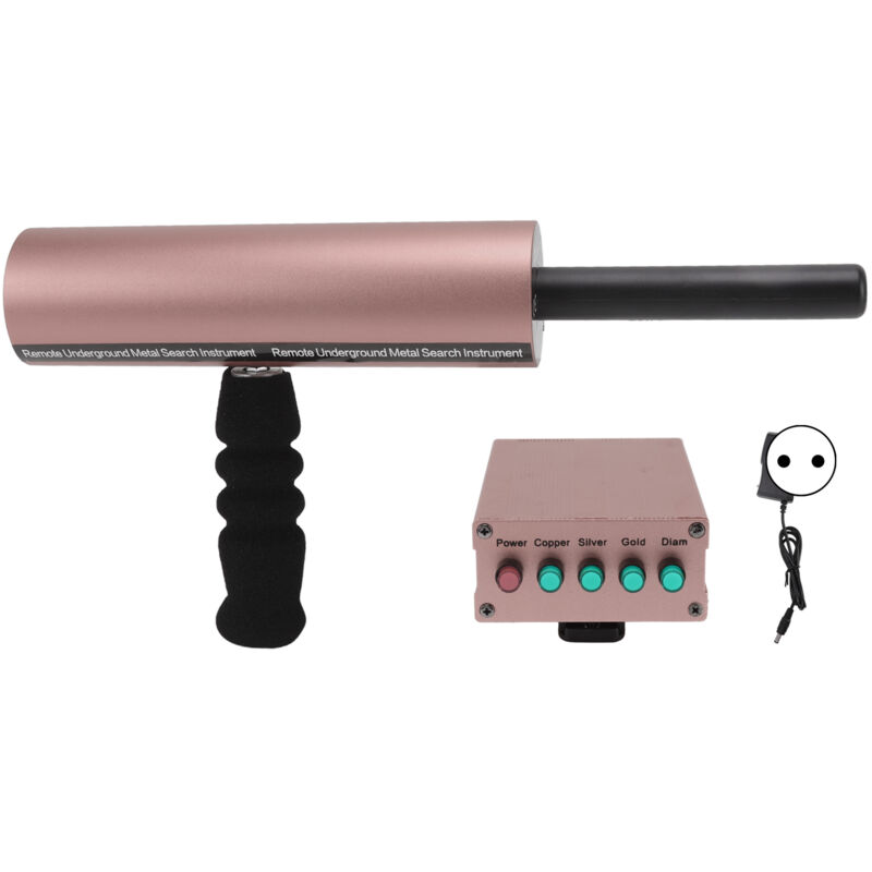 Aks Metalldetektor Mit 14 M Tiefensuchtiefe, 800 M Reichweite, Aluminium-metallscanner, 100–240 V Eu-stecker, Roségold
