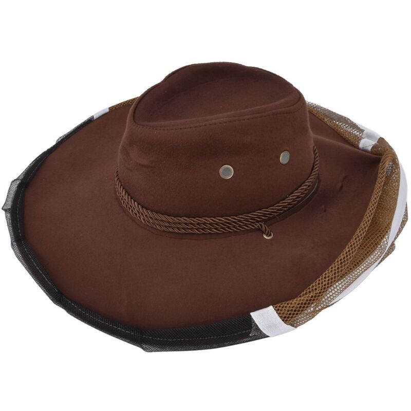 Imker-cowboyhut, Eng Anliegendes Design, Atmungsaktiver Imkerhut Aus Netzgewebe Für Imker, Fischer, Jäger Und Camper