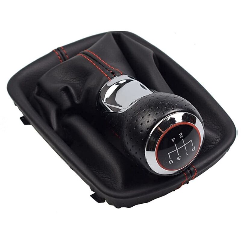 Leder-schaltknauf Mit Kofferraumdeckel, 5-gang-schalthebel Für Audi A4 B6 8e 2000-2004 A6 C5 4b 1997-2005 (r-5-gang)