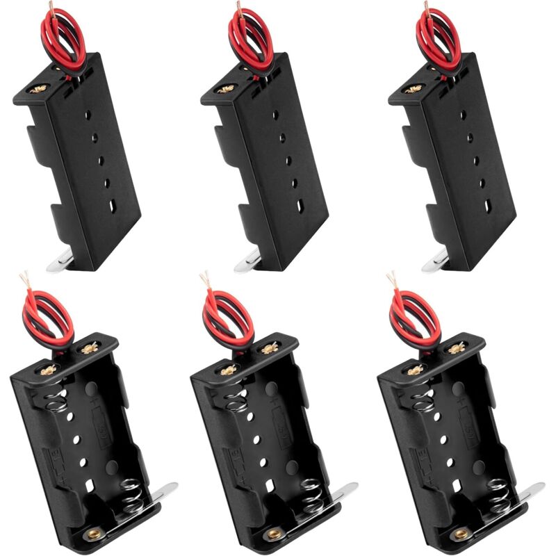 Stück Aa-batteriehalter 1,5 V Kunststoff-batteriehalter Mit Kabeln Und Schalter