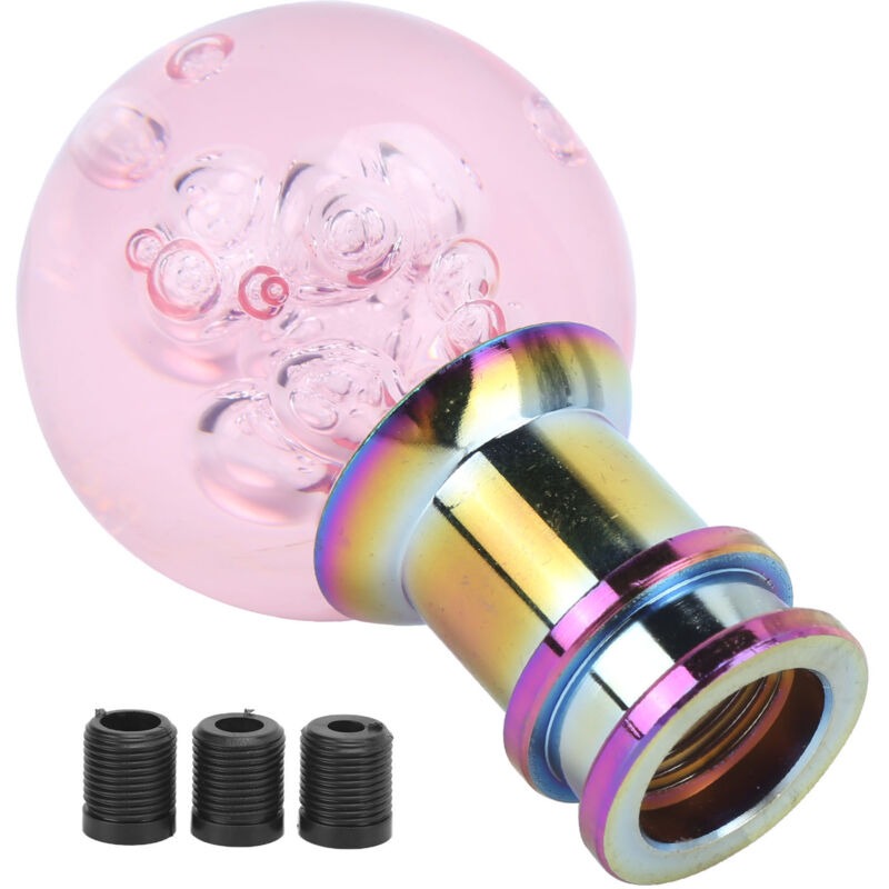 Manueller Schaltknauf, Schaltknauf, Rosa Kristallblase Mit 3 Universal-gewindeadaptern