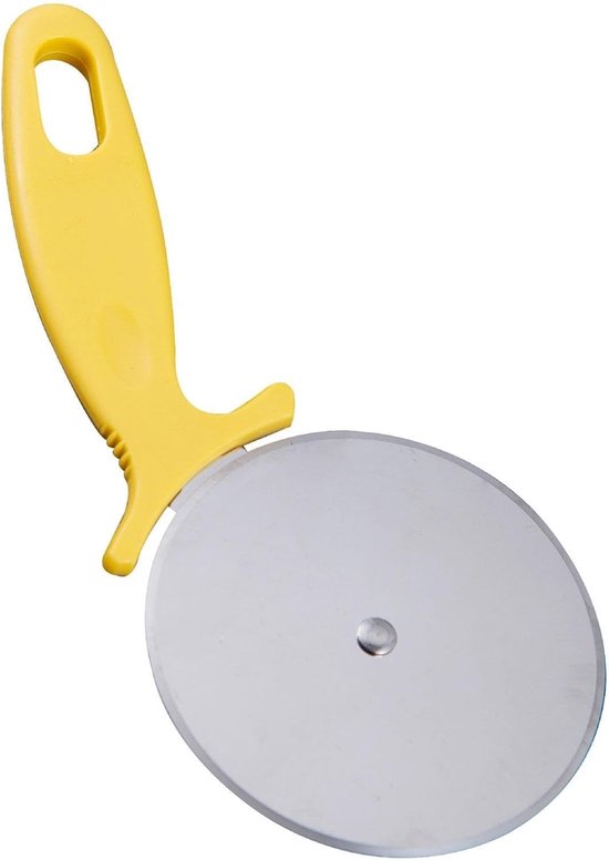 Pizzaschneider Aus Edelstahl – Küchenhelfer – Lebensmittelzubereitung – Verbesserter Sicherheitsgriff – 16,6 X 8,5 Cm – Silber