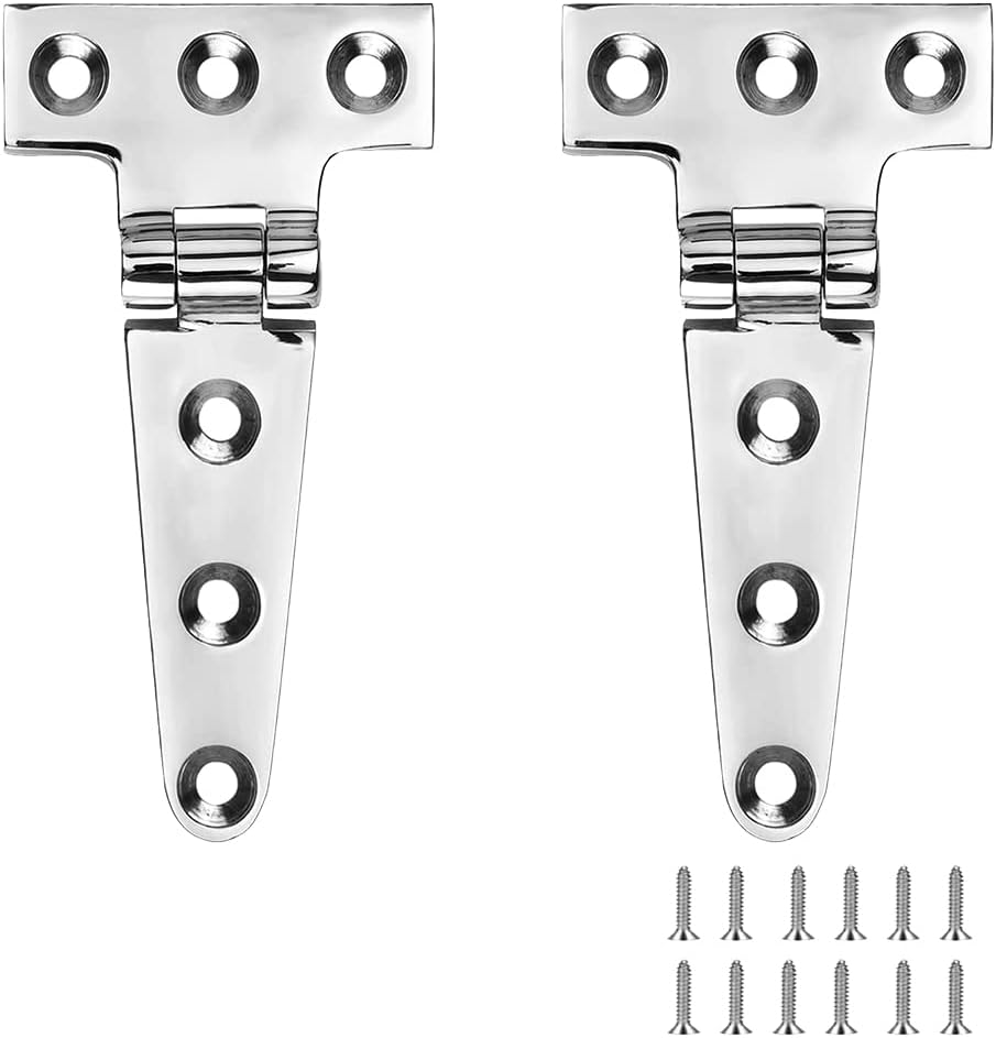 Marine Grade T Hinges Boat Hinges 4x2 Noiseless Durable 316 Stainless Steel With Screws (pack Of 2)