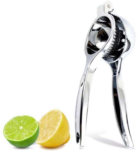 Hochwertige, Robuste Zitronenpresse Limettenpresse - Orangenpresse - Manuelle Zitronenpresse - Zitronenpresse - Zitruspresse - Fruchtpresse Silber
