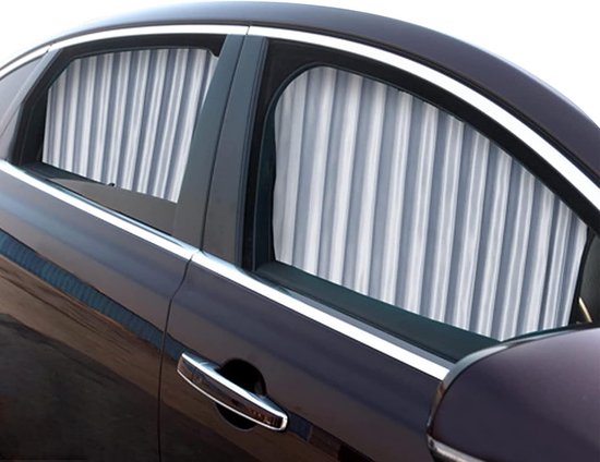 Sonnenschutz Fürs Auto – Autovorhänge Zum Schutz Vor Uv-strahlung Und Hitze, Magnetisch, Silberfarben