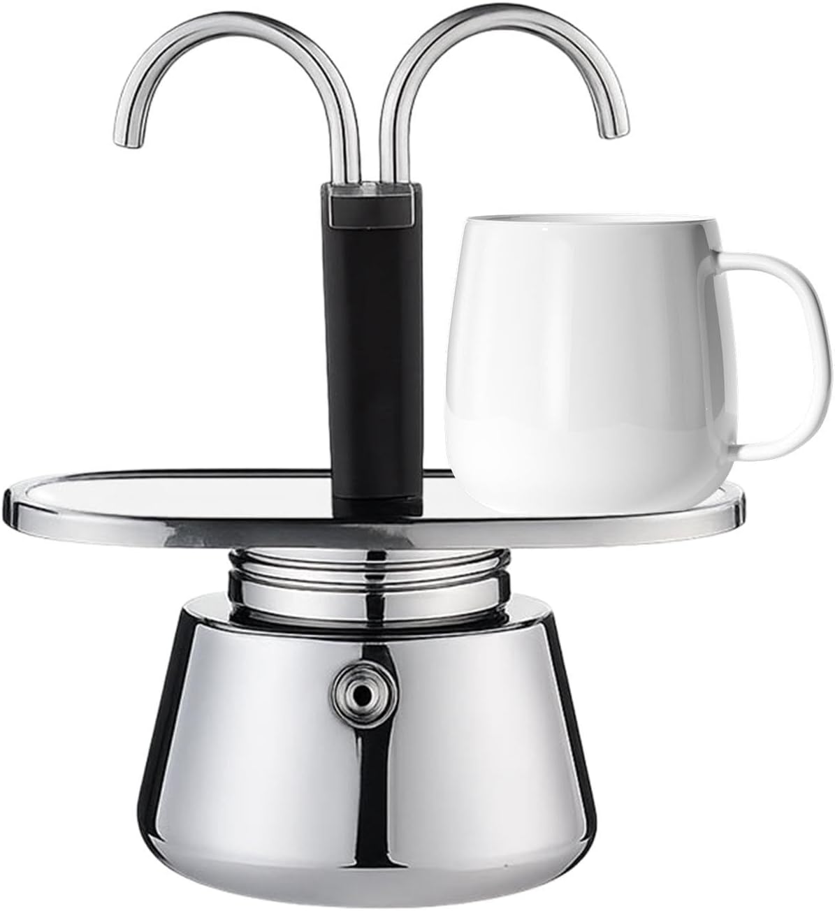 Klassische Tragbare Kaffeemaschine Aus Edelstahl Italienische Kaffeemaschine Für Zuhause, Büro, Küche, Café, Frühstück, Nachmittag, Arbeit, Camping