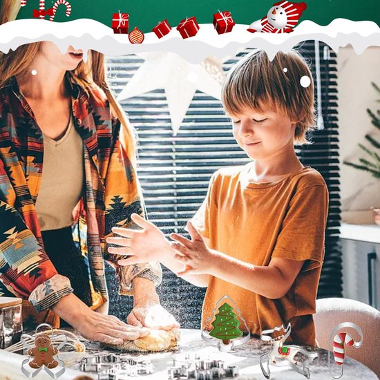 Weihnachtsplätzchenausstecher Aus Edelstahl – Ausstecher Für Gebackene Weihnachtsplätzchen – Ausstecher Für Heiligabendplätzchen – Silber – Geeignet Für Gebackene Fondantdekorationen