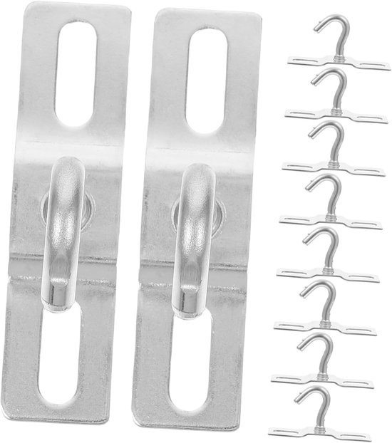 10 Stück Hakenzubehör Hängepflanzenhaken Deckenhaken Zum Aufhängen Von Pflanzen Fassadenclips Schraubhaken Zum Aufhängen Von Lamp，10 Stück，silber