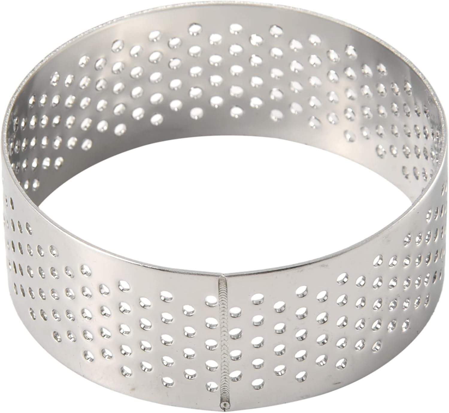 10 Pieces 5cm Stainless Steel Cake Rings Perforated Cake Mousse Durable Donut Tools For Round Baking