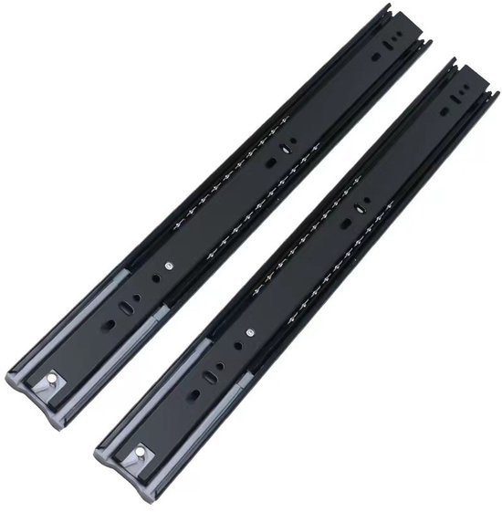 Schubladenschienen Mit Soft Close Funktion Vollauszug Kugelgelagerte Schubladenschienen Stahl Silber 1 Paar (2 Stück) 35,5 Cm