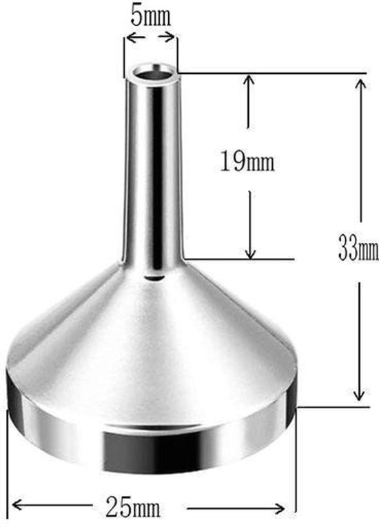 Kleine Metalltrichter Ideal Zum Befüllen Von Kleinen Fläschchen Oder Behältern Zerstäubern Parfums Flüssigkeiten Ölen Und Zum Nachfüllen Öle Silber