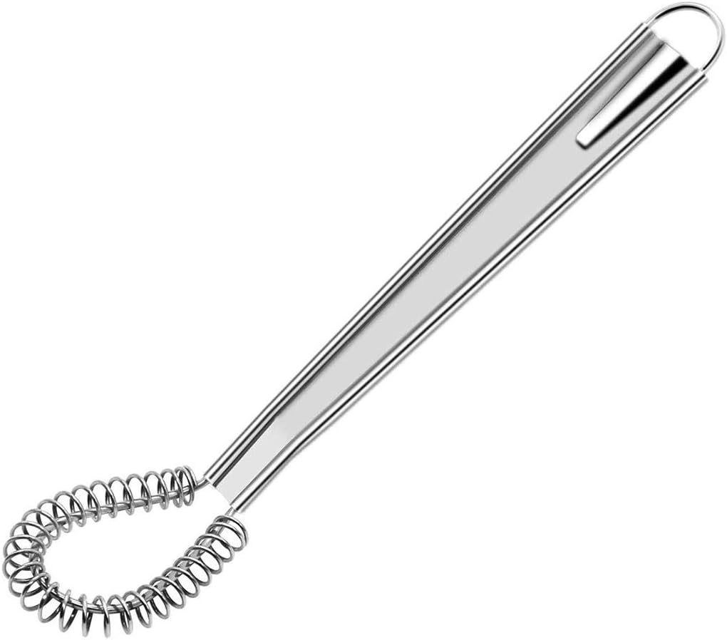 Spiral-küchenquirl, Zauberlöffel Aus Edelstahl, Handrührgerät, Aufschäumer, Sahneaufschäumer, Mini-mixer Aus Edelstahl, Rührstab (silber)