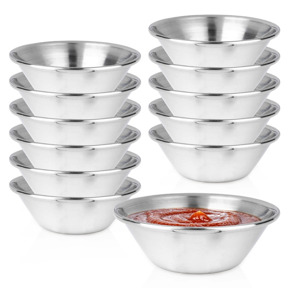 Edelstahl-dipschalen 6,5 Cm, 45 Ml 12 Stück.