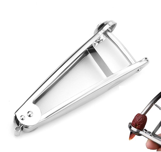 Entsteiner Für Jujuben Aus Edelstahl Mit Pressfunktion Entsteiner Für Jujuben, Kirschen, Süßkirschen Usw. Silber