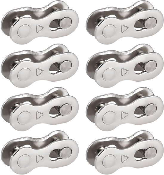 8 Paar Magic Loops Mountainbike-ketten, Silberne Schnellspann-fahrradkette Für Rennräder, Fahrrad-schaltkette, Schnellspann-kettenschlaufe, 8 Gänge