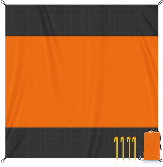 X Wasser Und Sandabweisende Strandmatte Große Tragbare Strandmatte Und Campingmatte Geeignet Für Strand Camping Picknicks Und Reisen 200 X 210 Cm Grau