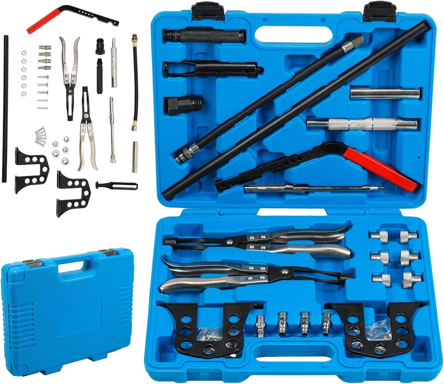 39-piece Universal Compressed Air Valve Spring Compressor For 8/16/24 Valves - Valve Stem Seal Assembly Tool With Pliers