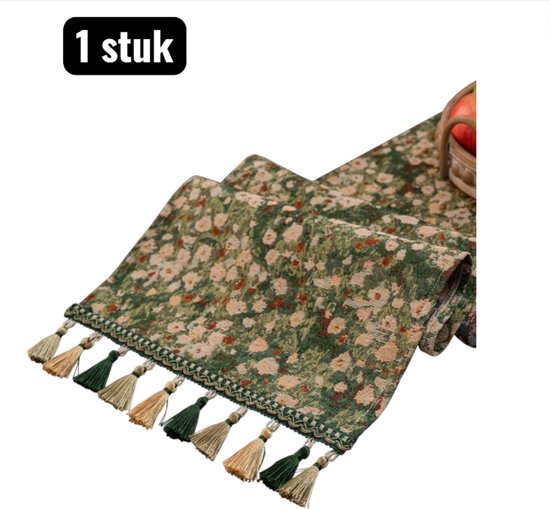 1 Stück Tischläufer Tischdecke/tv Ständer Schutz Lange Tischdecke In Baumwolloptik 350 X 33 Cm Lange Tischdekoration Baumwoll Leinen Optik Blumen