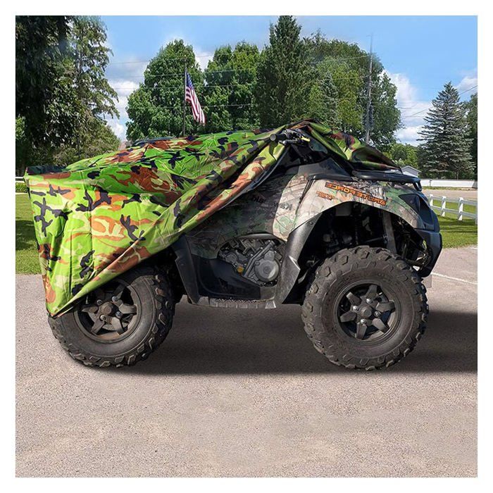Outdoor-abdeckung Für Vierrädrige Motorräder, Camping-schutzplane, Geeignet Für Mountainbikes Und Motorräder, Wasserdicht, Uv-beständig, 210d-tarnmuster, 210 X 120 X 115 Cm