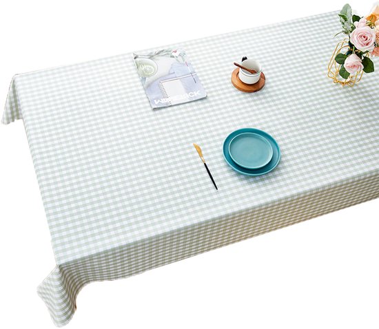 Tischdecke Wasserdichte Outdoor Tischdecke Rechteckige, Wasserabweisende Wachstuchtischdecke 1 Stück Für Familien Mit Garten Grün