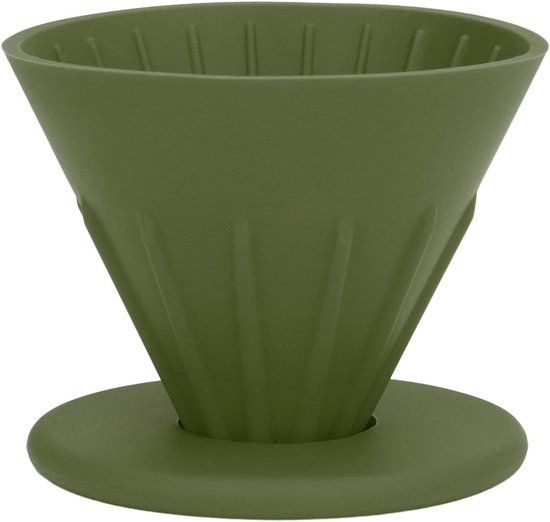 Kegelförmiger Tropfkaffeebereiter Wiederverwendbarer Filter Kaffeezubereitung Kompaktes Design Ca. 10 Cm Durchmesser Grün