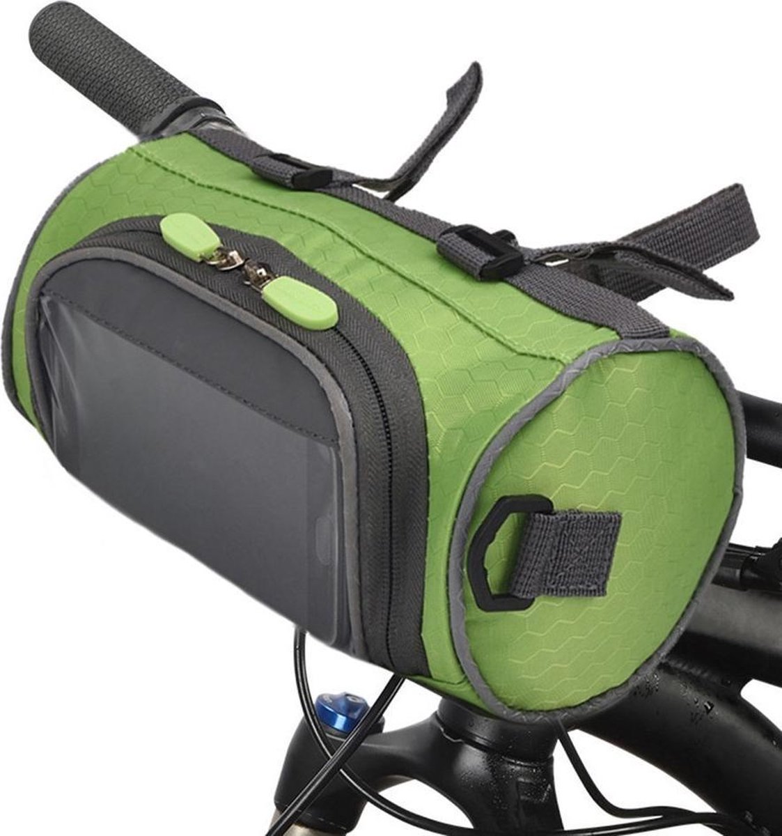 Fahrradlenkertasche Mit Smartphone-halterung – Wasserdicht – Fahrradlenkertasche – Fahrrad-smartphone-halterung – Bis Zu 6,2 Zoll – Grün
