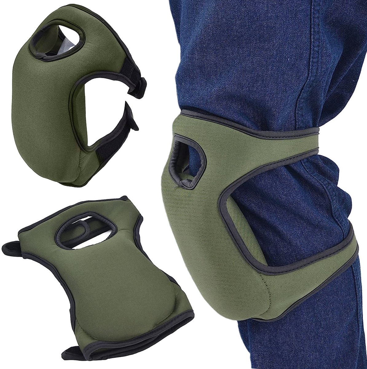 Garten-knieschoner – 2 Stück – Knieschutz – Für Pflasterarbeiten, Handwerkerdienste, Bau- Und Gartenarbeiten – Grün