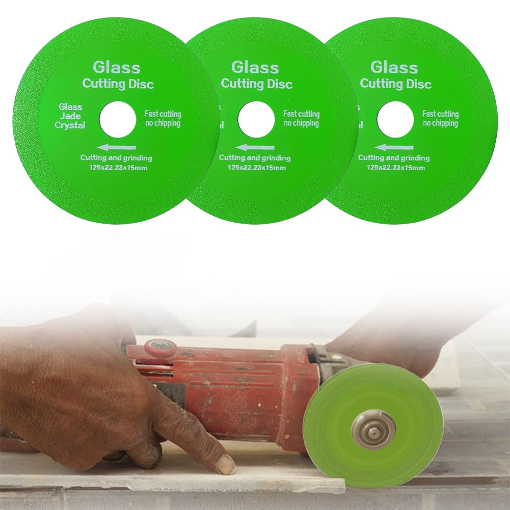 Stück Glastrennscheiben, 25 X 15 X 22,23 Mm Diamantscheibe, Fliesentrennscheibe Für Flaschen, Jade, Porzellan (grün)