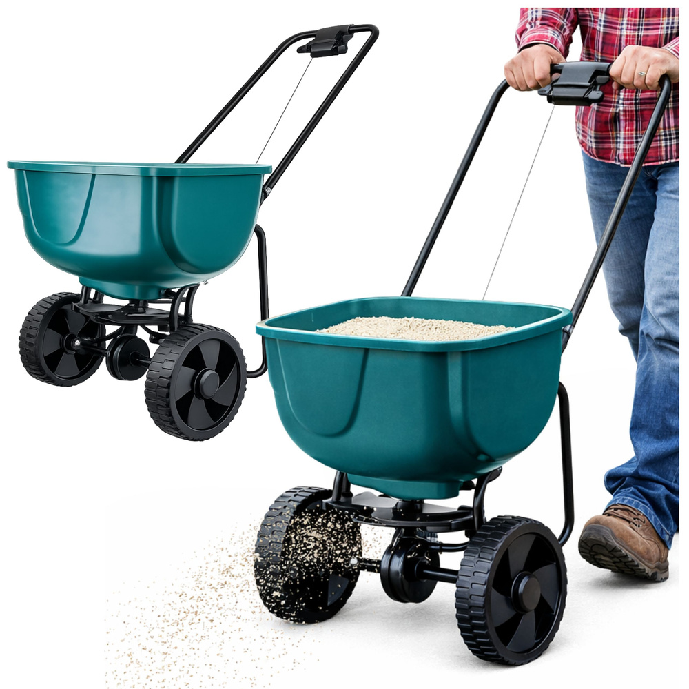 Rotationssämaschine Auf Rädern Zur Aussaat Von Grassamen, Salz Und Sand, 27 L