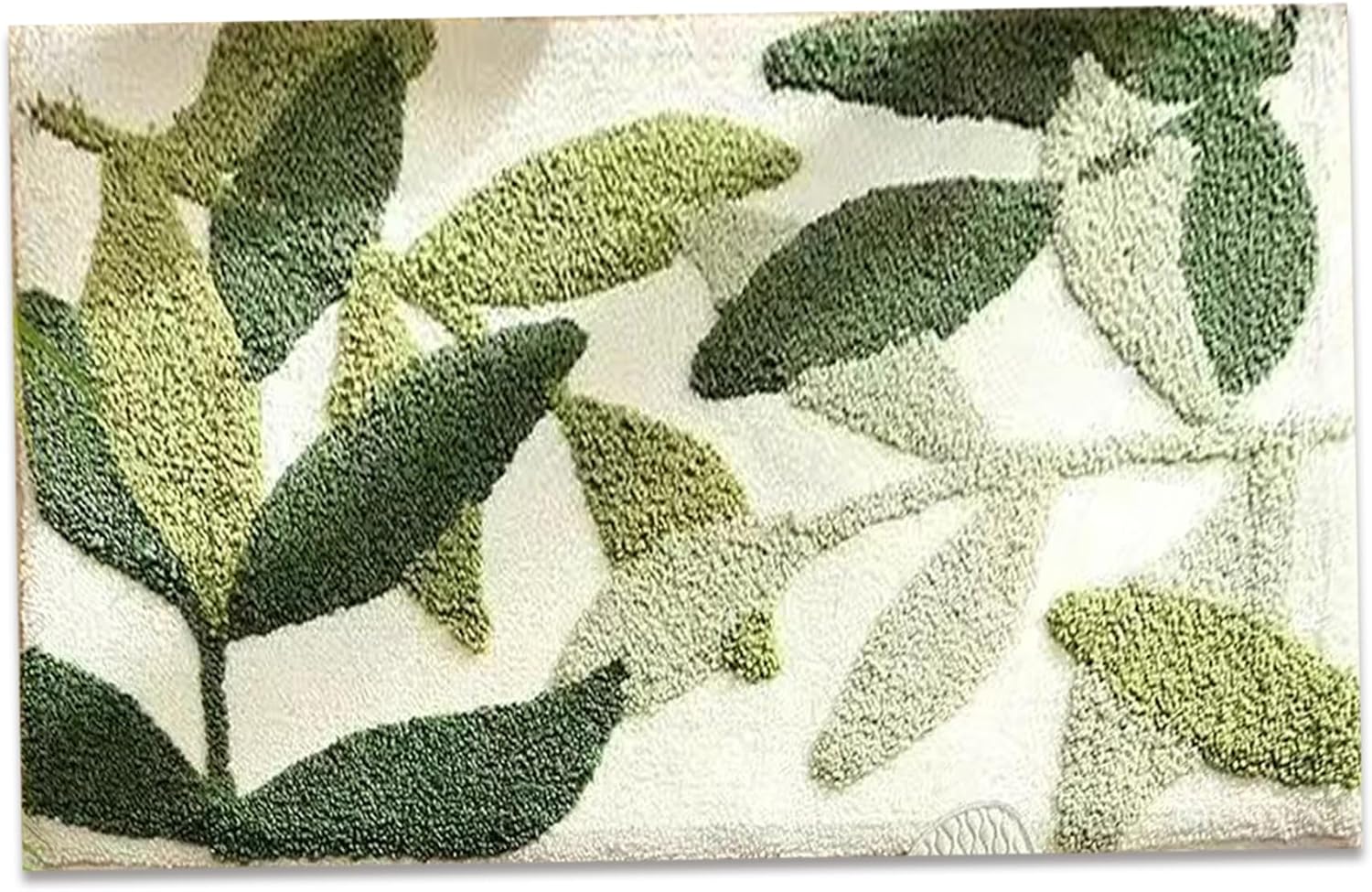 Grüne Badematte, 40 X 60 Cm, Weiche, Saugfähige Und Schnelltrocknende Badematte Aus Stoff, Rutschfeste Badematte, Waschbar.