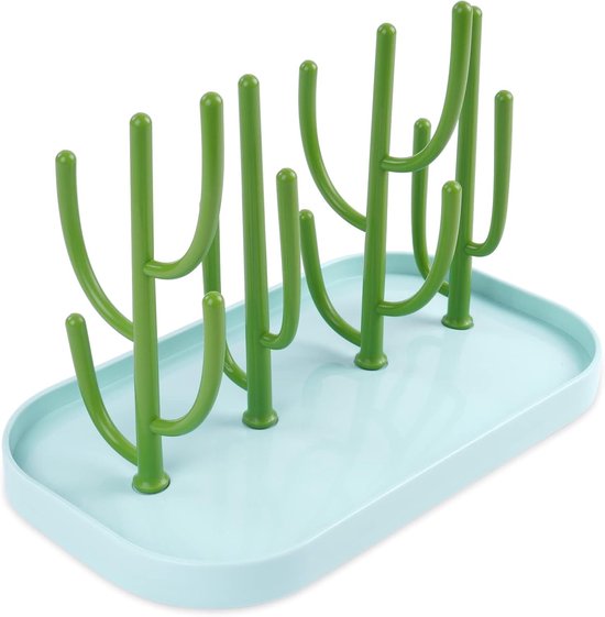 Babyflaschentrockner, Baumförmiger Babyflaschentrockner Mit Abnehmbarem Wassernapf, Für Babyflaschen, Geschirr, Sauger Und Becher, Grün