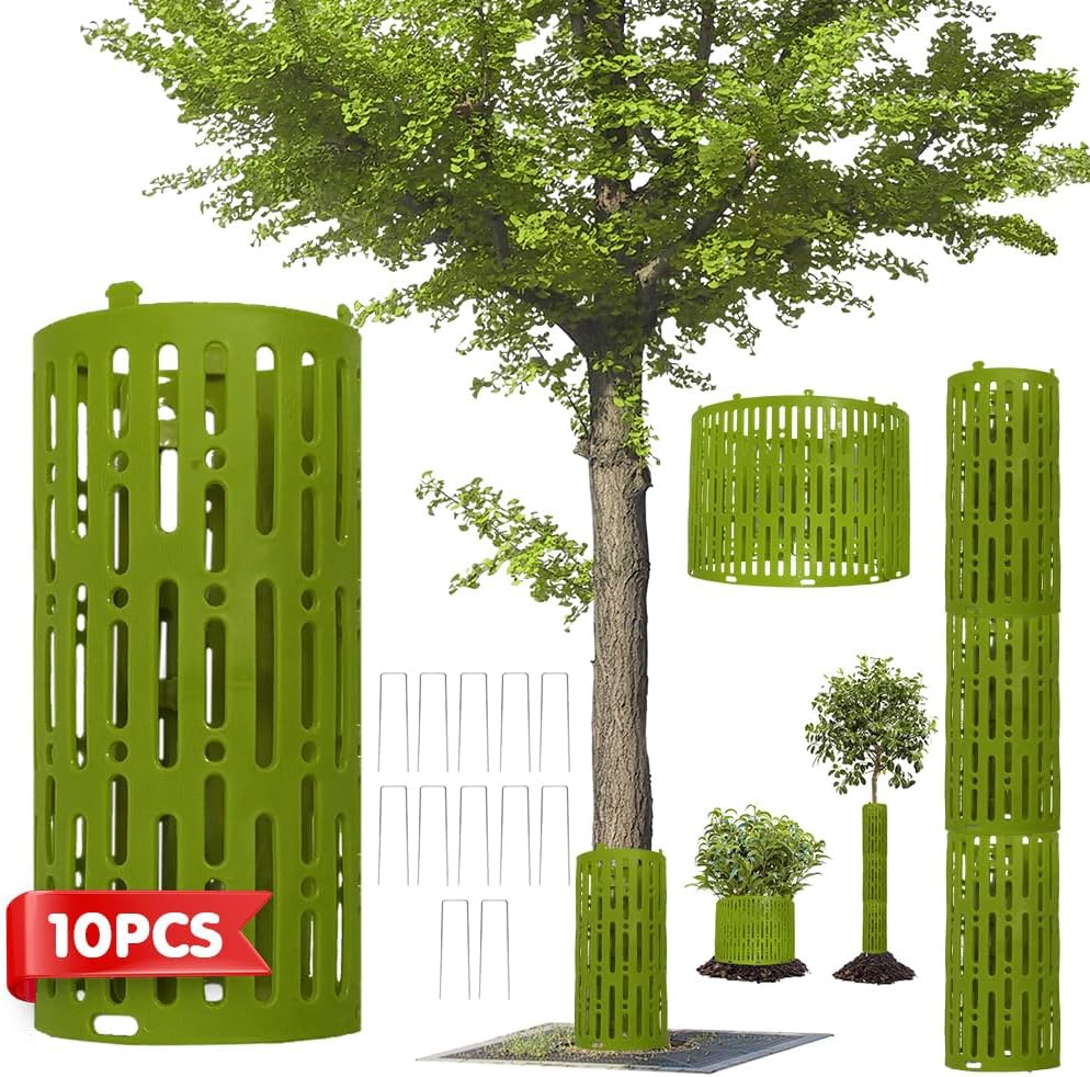 Baumstammschutz – 10er-pack (20 X 33 Cm), Dehnbare Baumstammabdeckung, Stammschutz – Mit 10 U-förmigen Clips, Schutz Vor Wildtieren