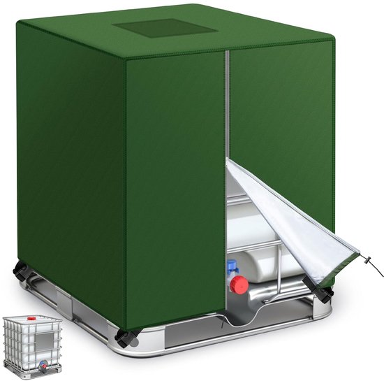 Schutzhülle Für Wassertank 275 Gallonen Mit Reißverschluss Aus Robustem Und Wasserdichtem 420d-material Mit Uv-schutz Grün 47 2 X 39 4 X 45 7 47,2