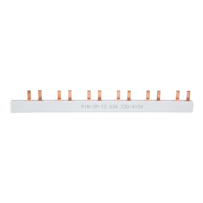 Kupfersammelschiene, Stifttyp, 63a, 2p, 12-kanal-pvc, Gute Leitfähigkeit, Geeignet Für Leitungsschutzschalter-verteilerkästen, 230-415v.