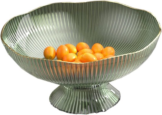 Moderne Obstschale 25 X 12 X 13 Cm – Dekorativer Ovaler Korb In Grün – Mit Herausnehmbarem Boden