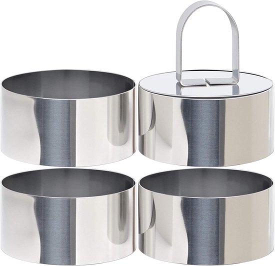Runde Kuchenringe 8 Cm Große Backringe Aus Edelstahl (4er Set)