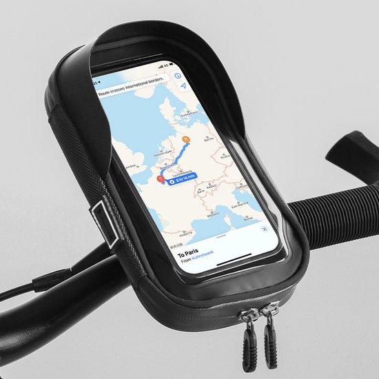 Wasserdichte Fahrrad Handyhalterung & Lenkertasche Touchscreen Kompatibel, 360° Drehbar, Mit Regenschutz Und Stauraum Für Smartphones Bis Zu 6,5